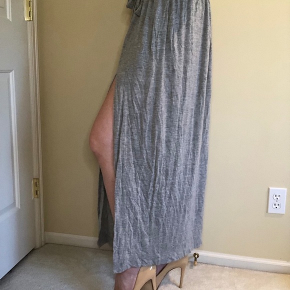 Robert Rodriquez Jersey Side Slit Maxi Skirt - Picture 3 of 5